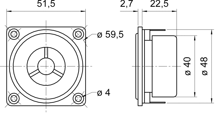 מיני רמקול מסוכך מגנטית VISATON SC 5